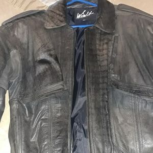Winlit Brown Leather Jacket Autographed